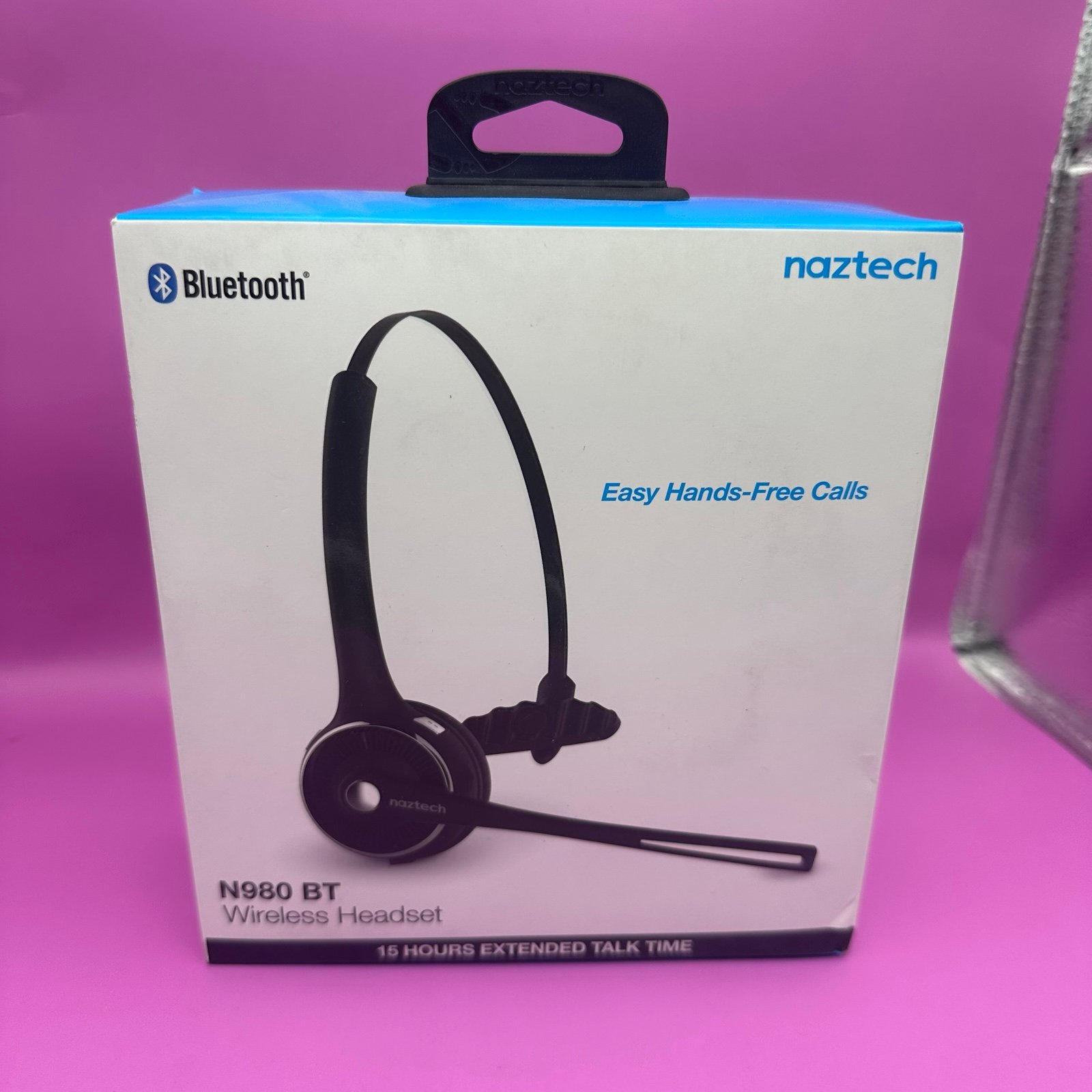 Naztech Wireless Bluetooth Noise Canceling Over-the-Head Headset with Base