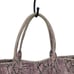 BCBG Max Azria Pink Black Snake Print Vegan Tote Overnight Bag Large Pockets