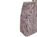 BCBG Max Azria Pink Black Snake Print Vegan Tote Overnight Bag Large Pockets