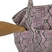 BCBG Max Azria Pink Black Snake Print Vegan Tote Overnight Bag Large Pockets