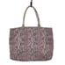 BCBG Max Azria Pink Black Snake Print Vegan Tote Overnight Bag Large Pockets