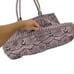 BCBG Max Azria Pink Black Snake Print Vegan Tote Overnight Bag Large Pockets