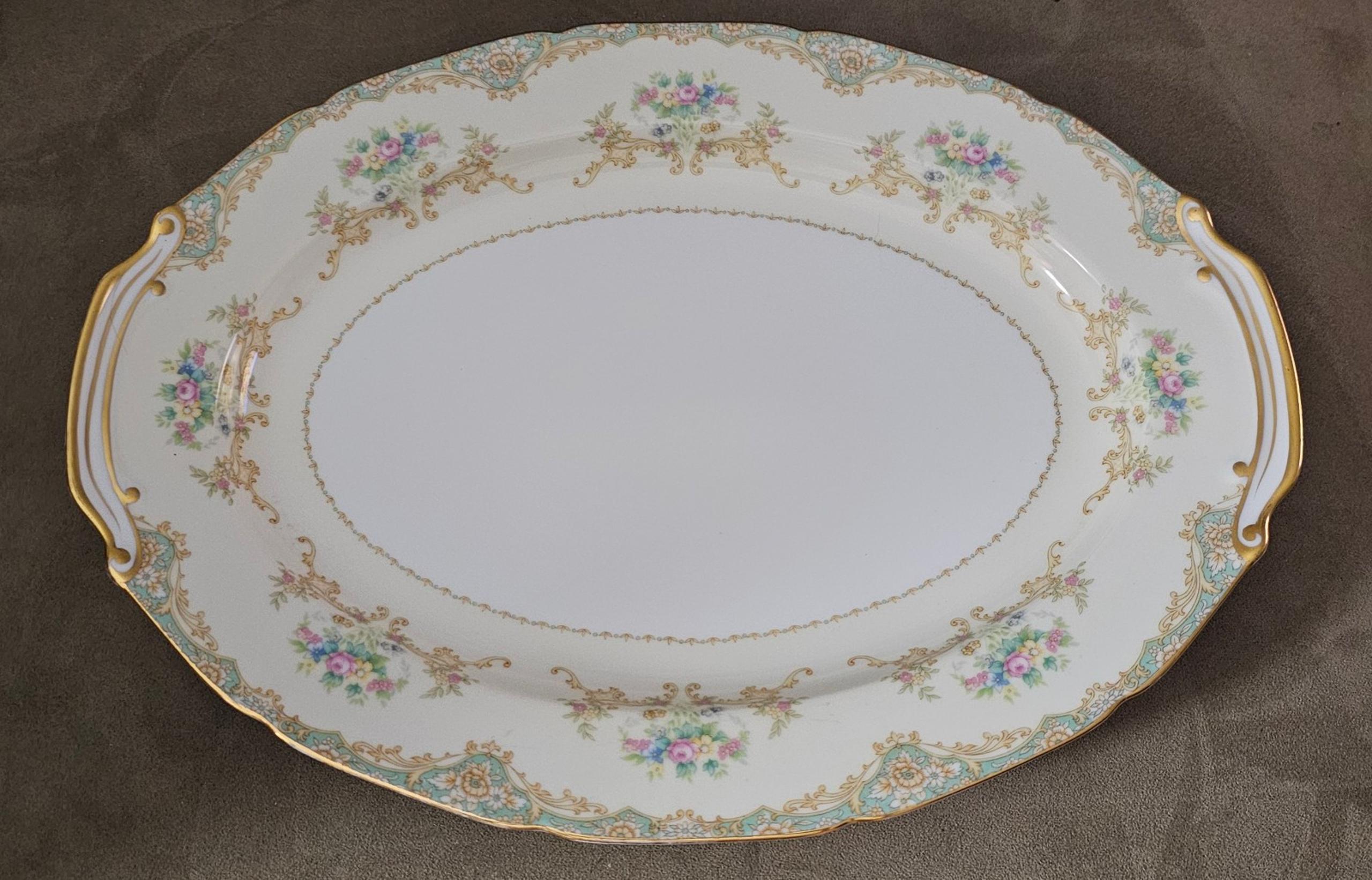 Noritake China 16” Japan Oval Serving Platter “Janice”