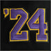Los Angeles Lakers Pro Standard Black 23/24 City Edition Cropped Hoodie Size 2XL