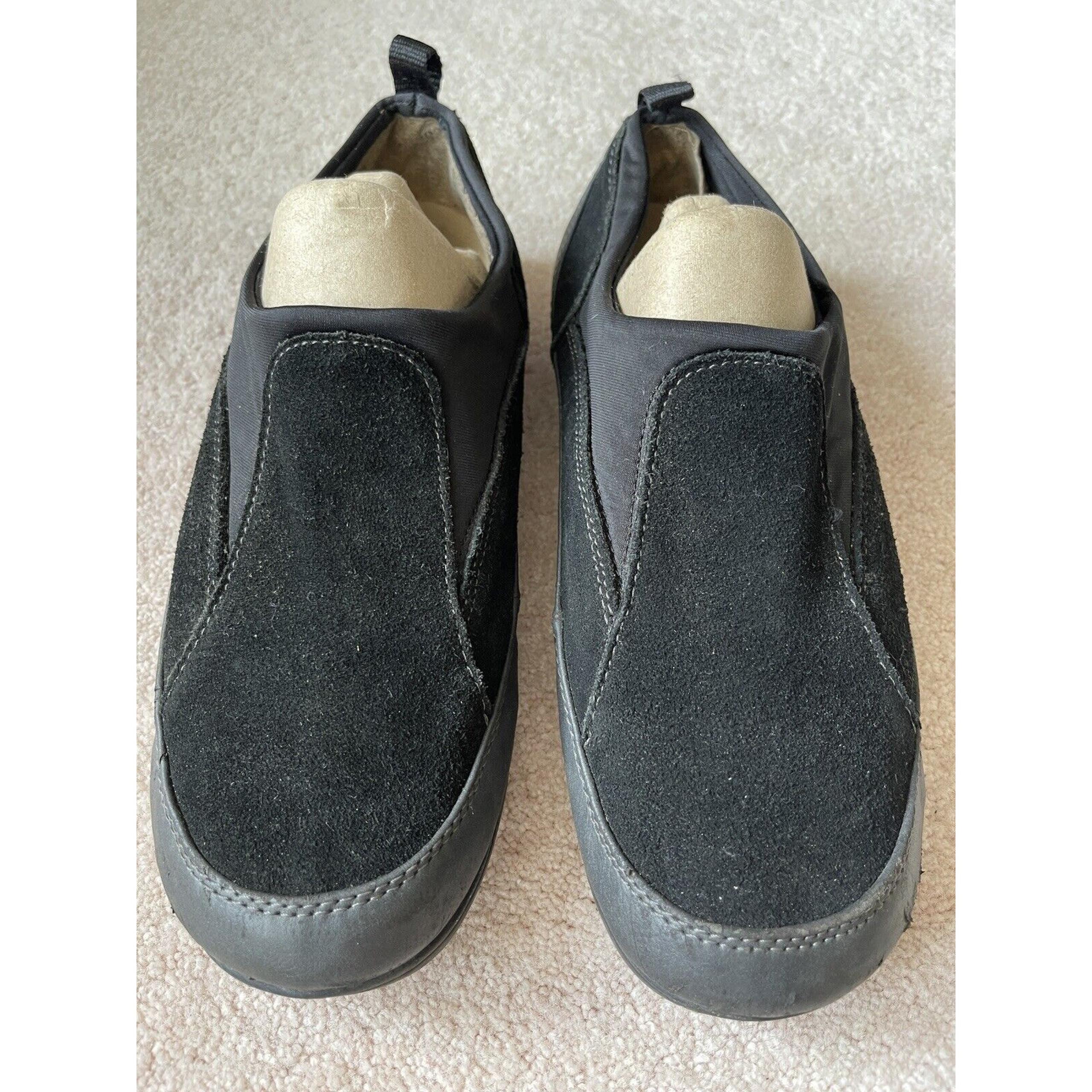 Sporto Women's Size 11 Black Stretchy Comfort Slip On Shoes with Pull on Tab