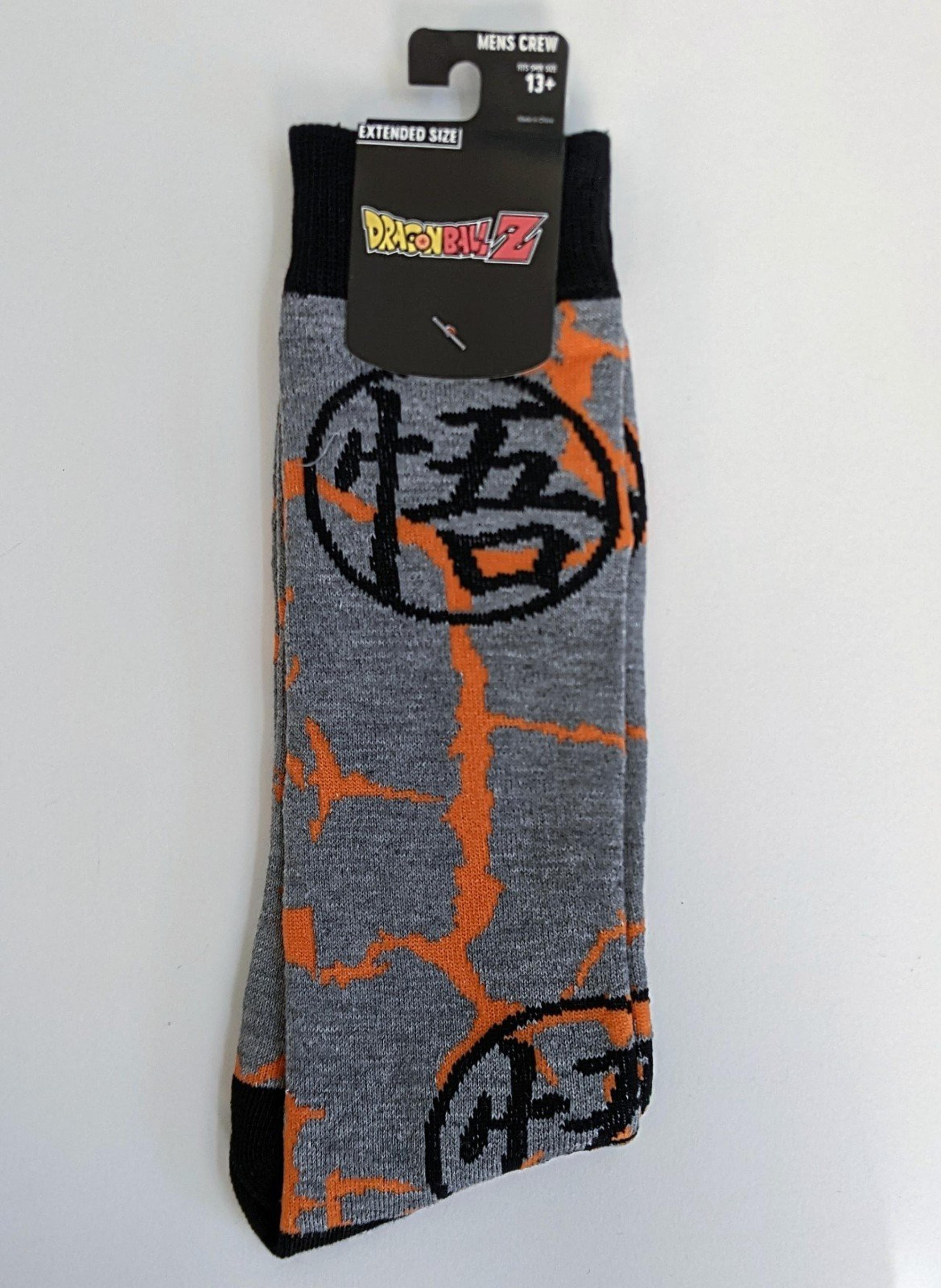 Men's XL Dragon Ball Z Socks, Size 13+ Novelty Socks, Stocking Stuffer