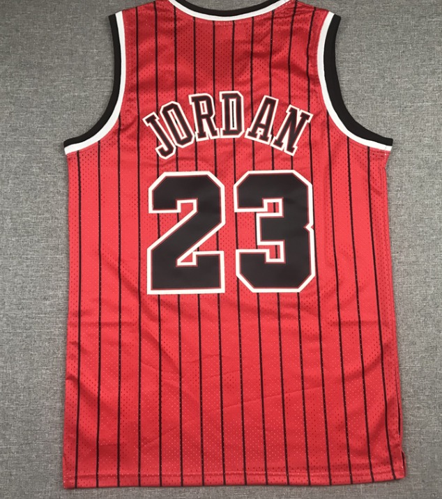 Jordan Vintage Chicago Bulls Red and Black Mitchell & Ness