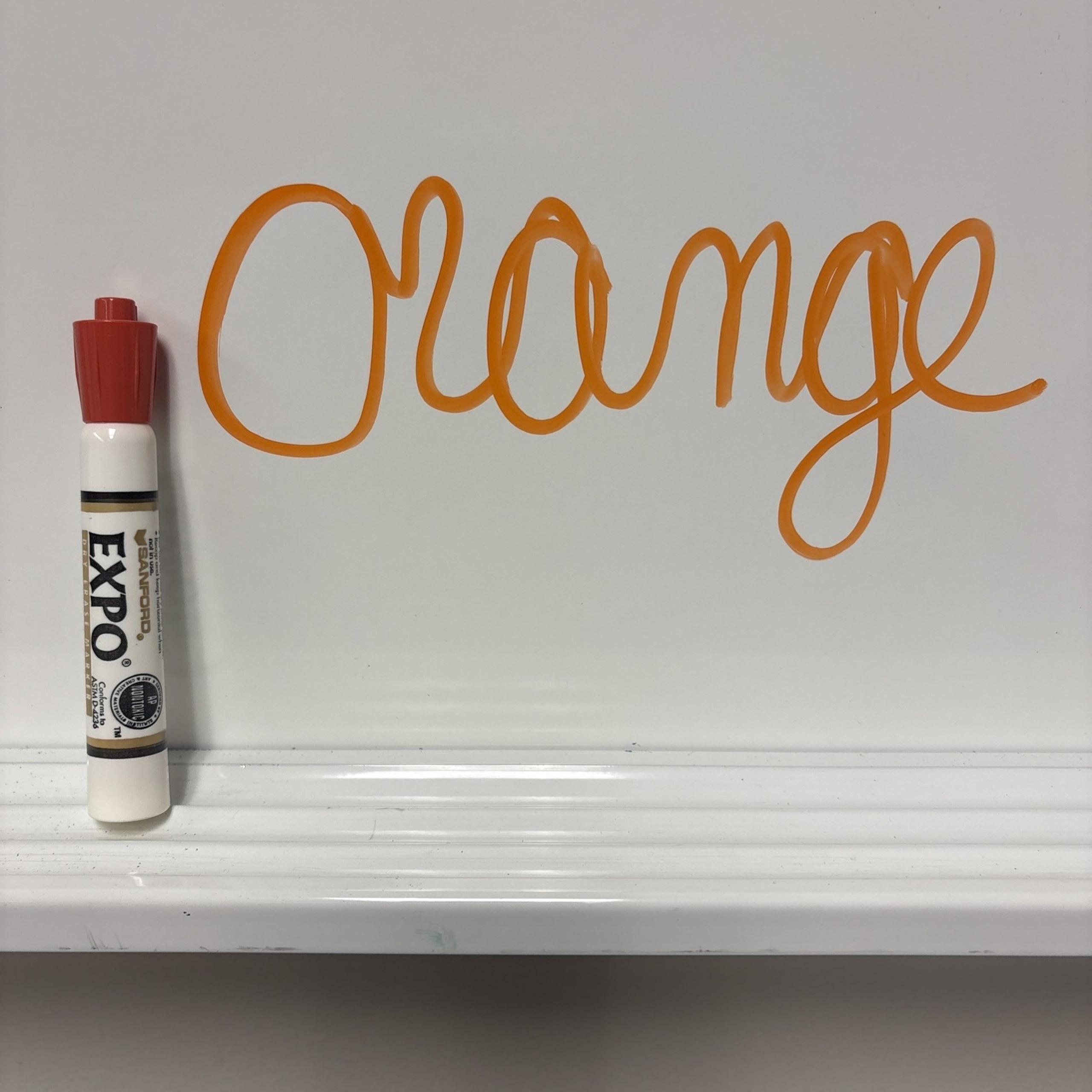 Vintage Sanford Expo Dry Erase Orange Marker Pink Cap Rare Color