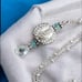 Sterling silver aquamarine gemstone necklace