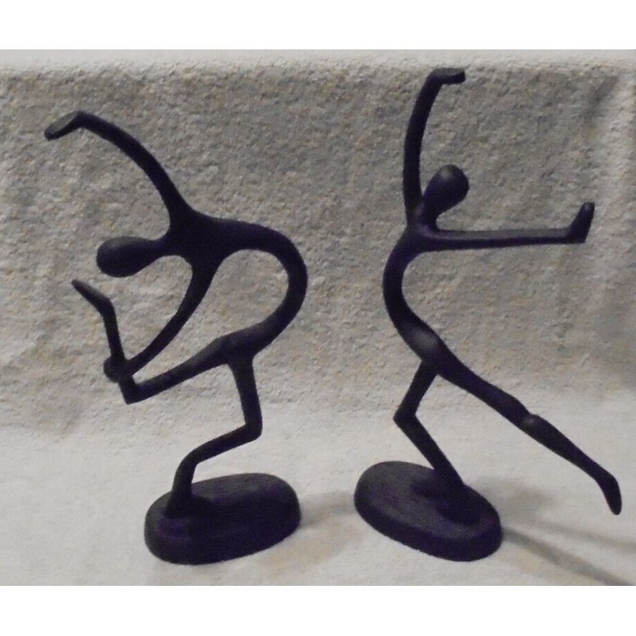Vintage Mid Century Modernist Dancing Sculptures Set 2