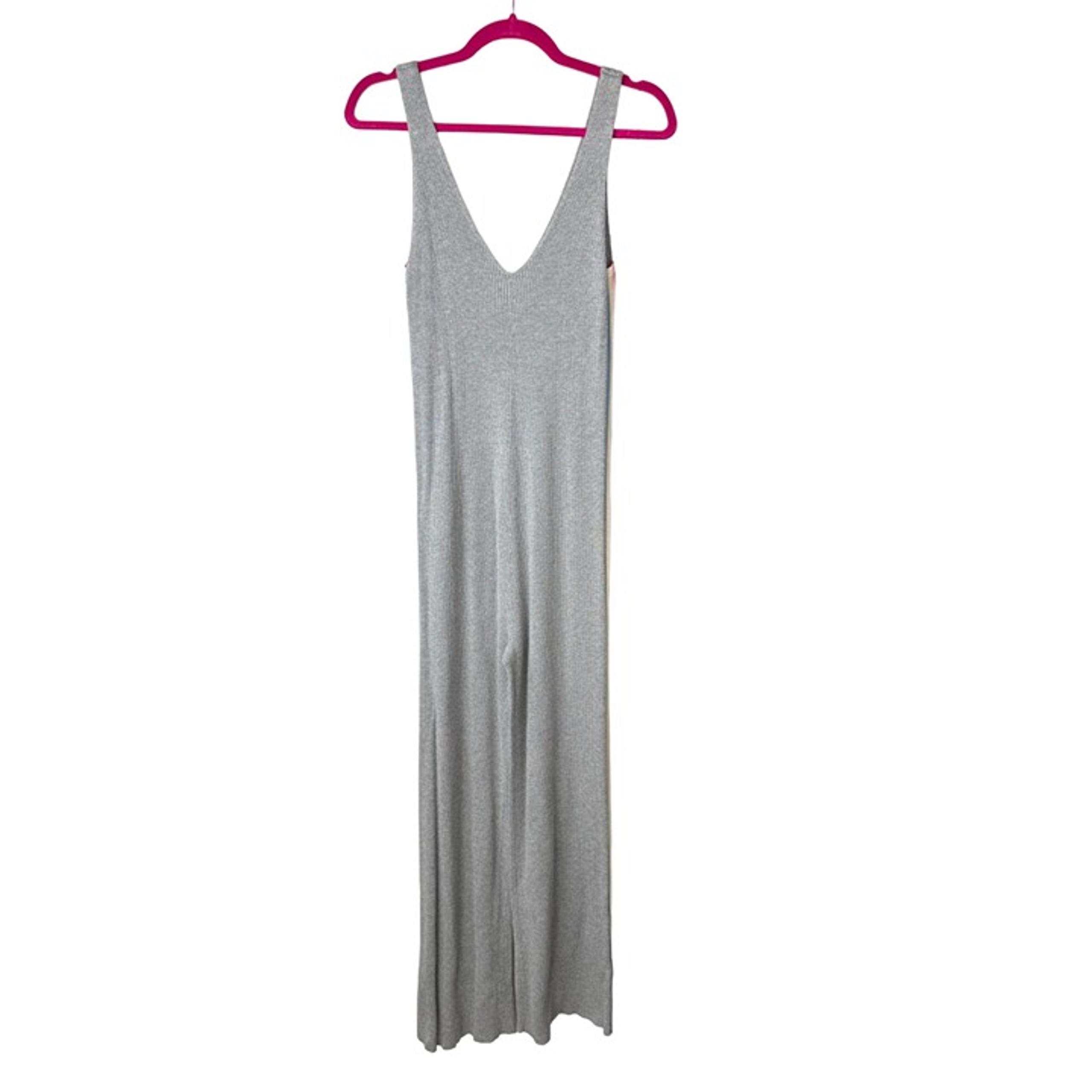 Madeleine Thompson Spiritual Gangster Small Gray Jumpsuit Romper Rainbow Stripe