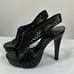 DVF Diane von Fürstenberg | Women’s 6M Black Laser Cut Out Slingback Heels Iris