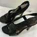 DVF Diane von Fürstenberg | Women’s 6M Black Laser Cut Out Slingback Heels Iris