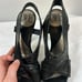 DVF Diane von Fürstenberg | Women’s 6M Black Laser Cut Out Slingback Heels Iris