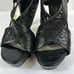 DVF Diane von Fürstenberg | Women’s 6M Black Laser Cut Out Slingback Heels Iris