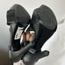 DVF Diane von Fürstenberg | Women’s 6M Black Laser Cut Out Slingback Heels Iris