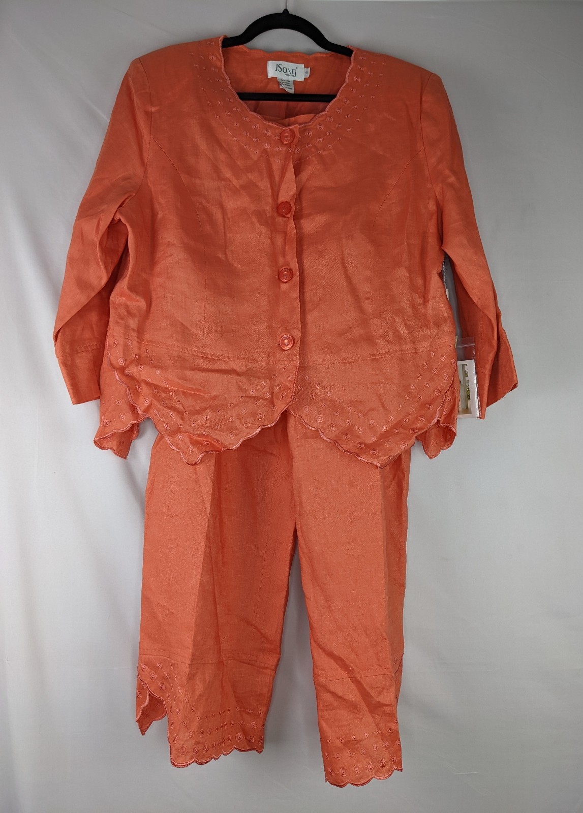 NWT JSONG LINEN PANTS SUIT SET SIZE 18