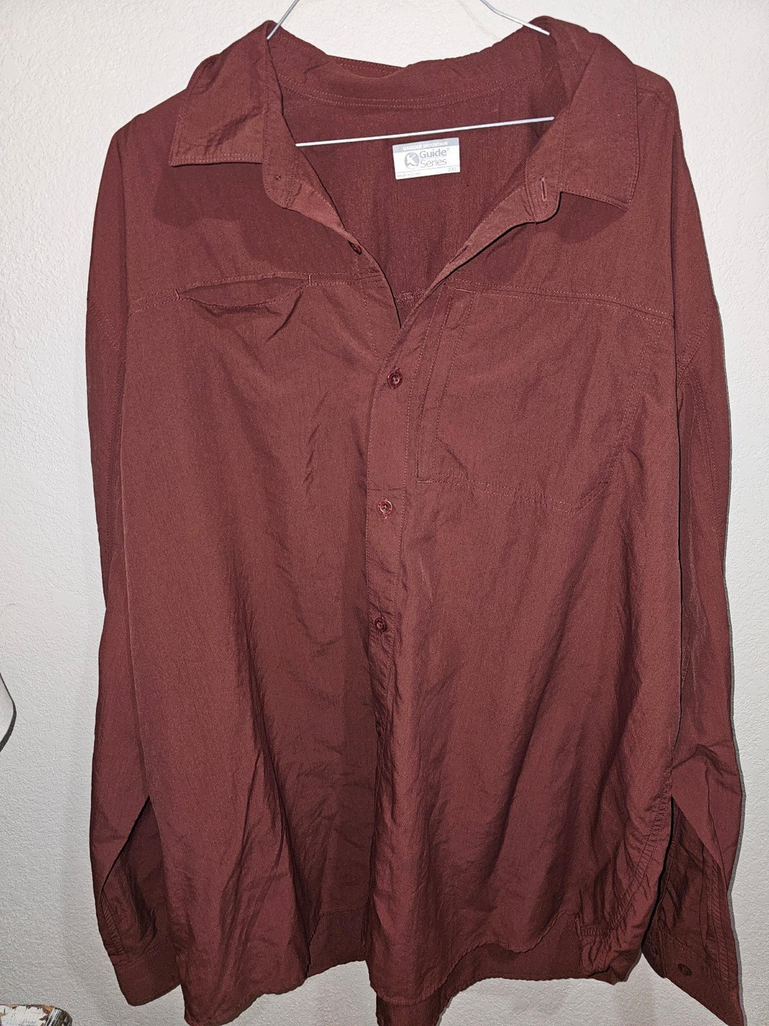 Men's Gander Mountain Guide Series button down performance shirt. Size 2XL