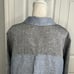 Habitat Grey Blue Stripe Colorblock Button Up Tunic Shirt Linen Large Lagenlook