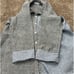 Habitat Grey Blue Stripe Colorblock Button Up Tunic Shirt Linen Large Lagenlook
