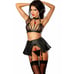 Sheer Top & Bottom Skirt Tassels Garters