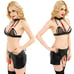 Sheer Top & Bottom Skirt Tassels Garters