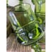Indiana Glass Avocado Green Kings Crown Thumbprint Wine Glasses.