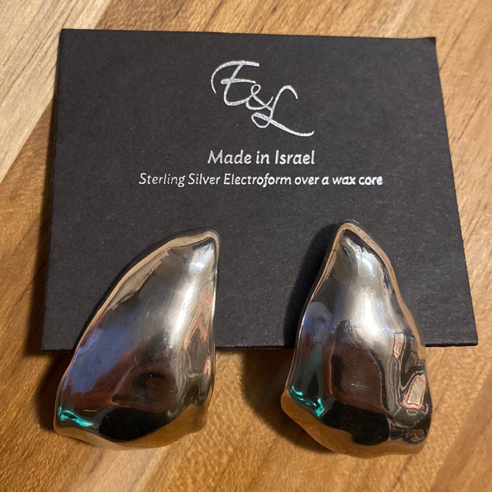 E & L Sterling Silver Earring Made In Israel