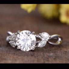 Gold band diamond wedding ring
