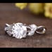 Gold band diamond wedding ring