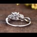Gold band diamond wedding ring