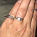 Gold band diamond wedding ring