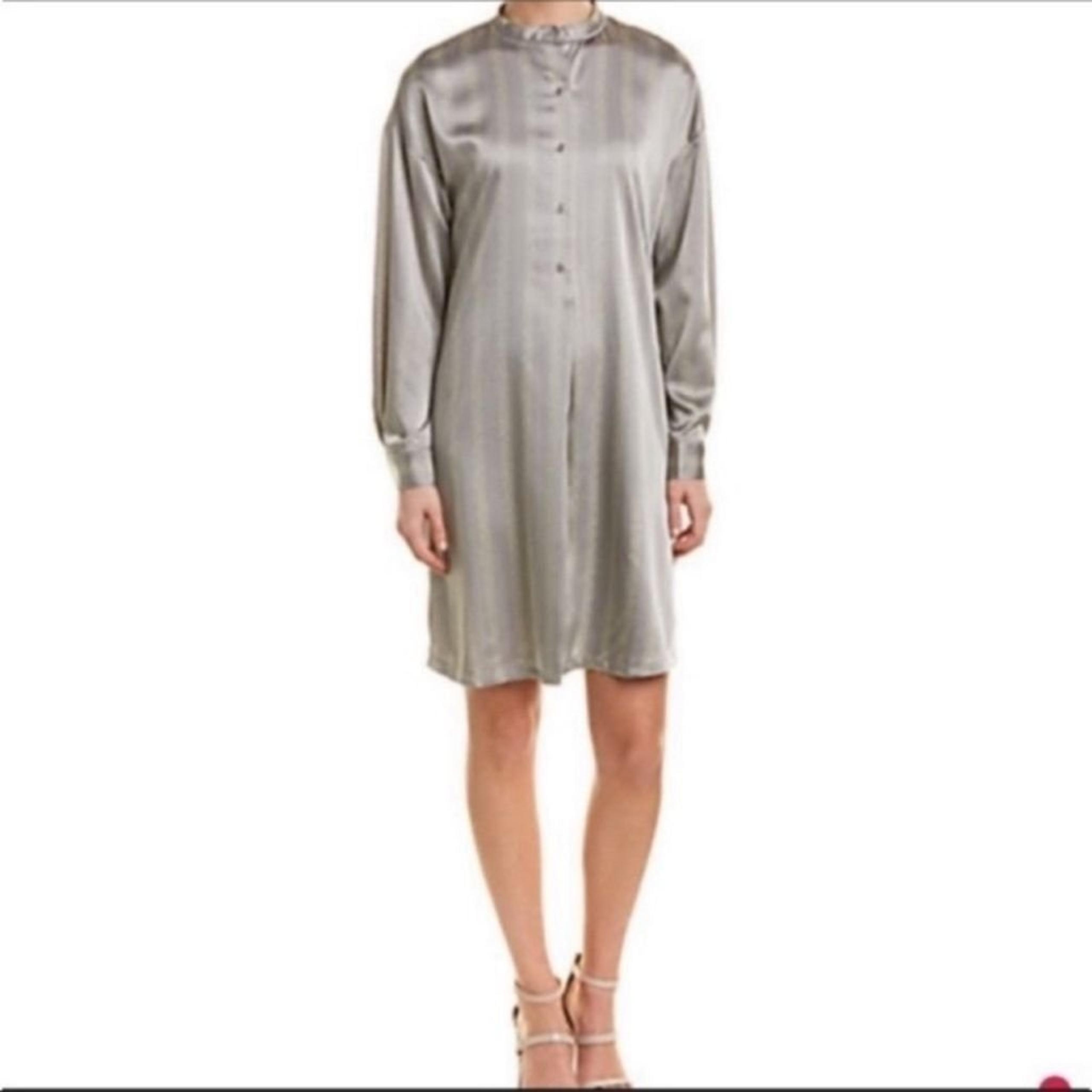 Reiss Maribel-Satin oversize Shirt Dress NWT