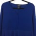 Midnight Velvet Pleated Tiered V-neck High Low Above Knee Bell Sleeve Dress S