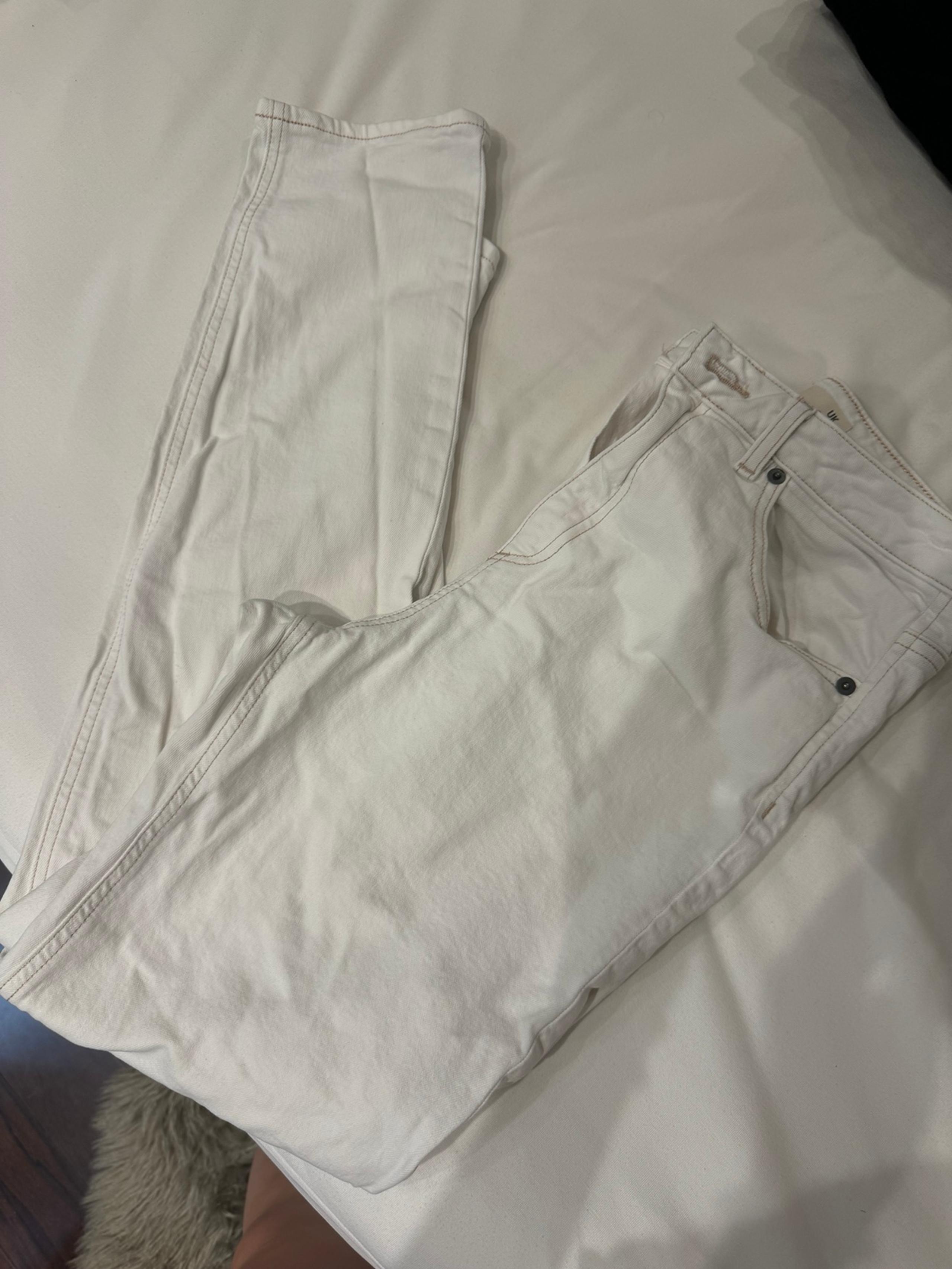 ASOS denim white jeans straight leg
