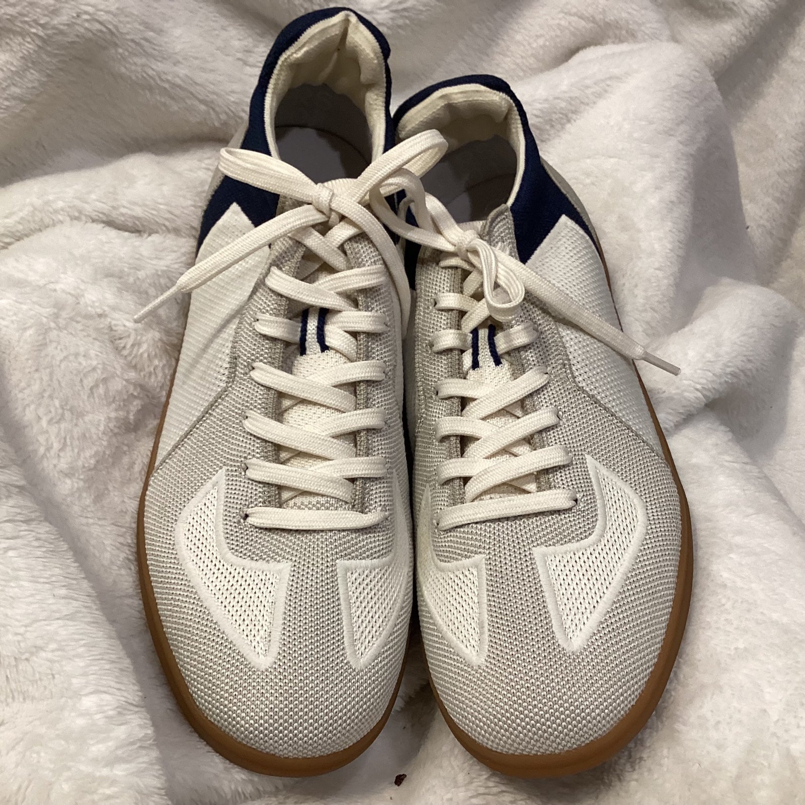 Rothy's The Sneaker White Textile Low Top Casual Shoes Mens Size US 11 EU 44.5