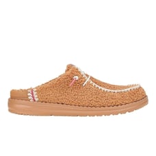 Hey Dude Wendy Womens 9 Brown Slip Fleece Holiday Sherpa Gingerbread Shoe Loafer