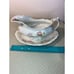 Johnson Brothers England - Antique Gravy Boat Set Floral Gold Accents - Pat.1900