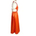 NWT Staud Sydney Satin Halter Open Back Maxi Dress Size M Orange Red Retail 350