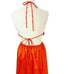 NWT Staud Sydney Satin Halter Open Back Maxi Dress Size M Orange Red Retail 350