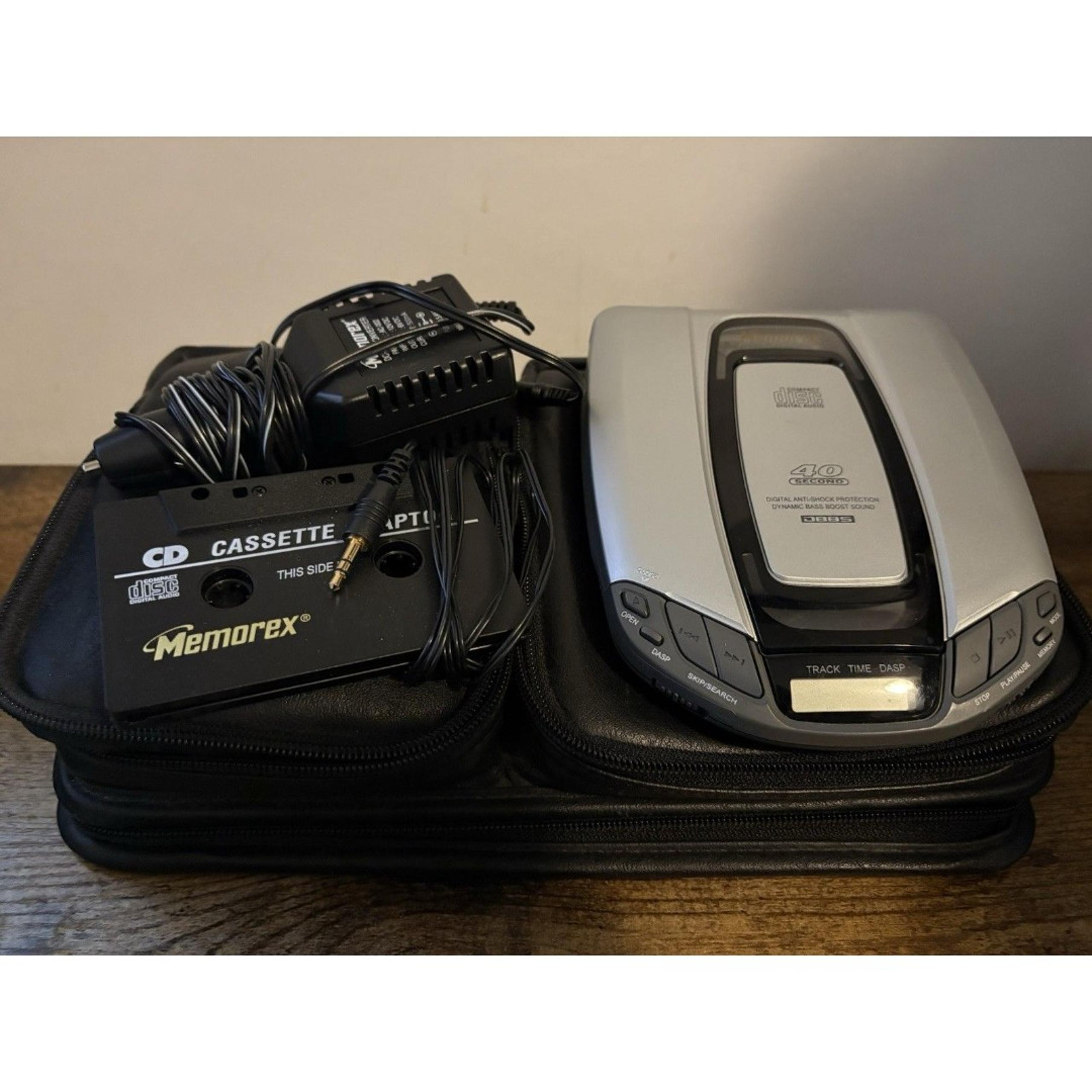 Vintage Memorex Compact Disc Player-MD6400 - Complete Car Kit With Case - Tested