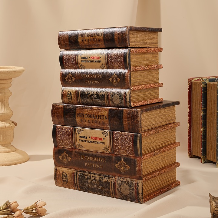 Wooden Storage Boxes, Retro Style -sn8