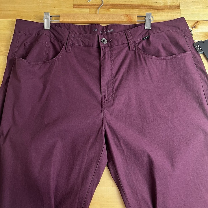Travis Mathew Pants 40x34 The Trifecta Winetasting Purple Golf Lightweight NEW