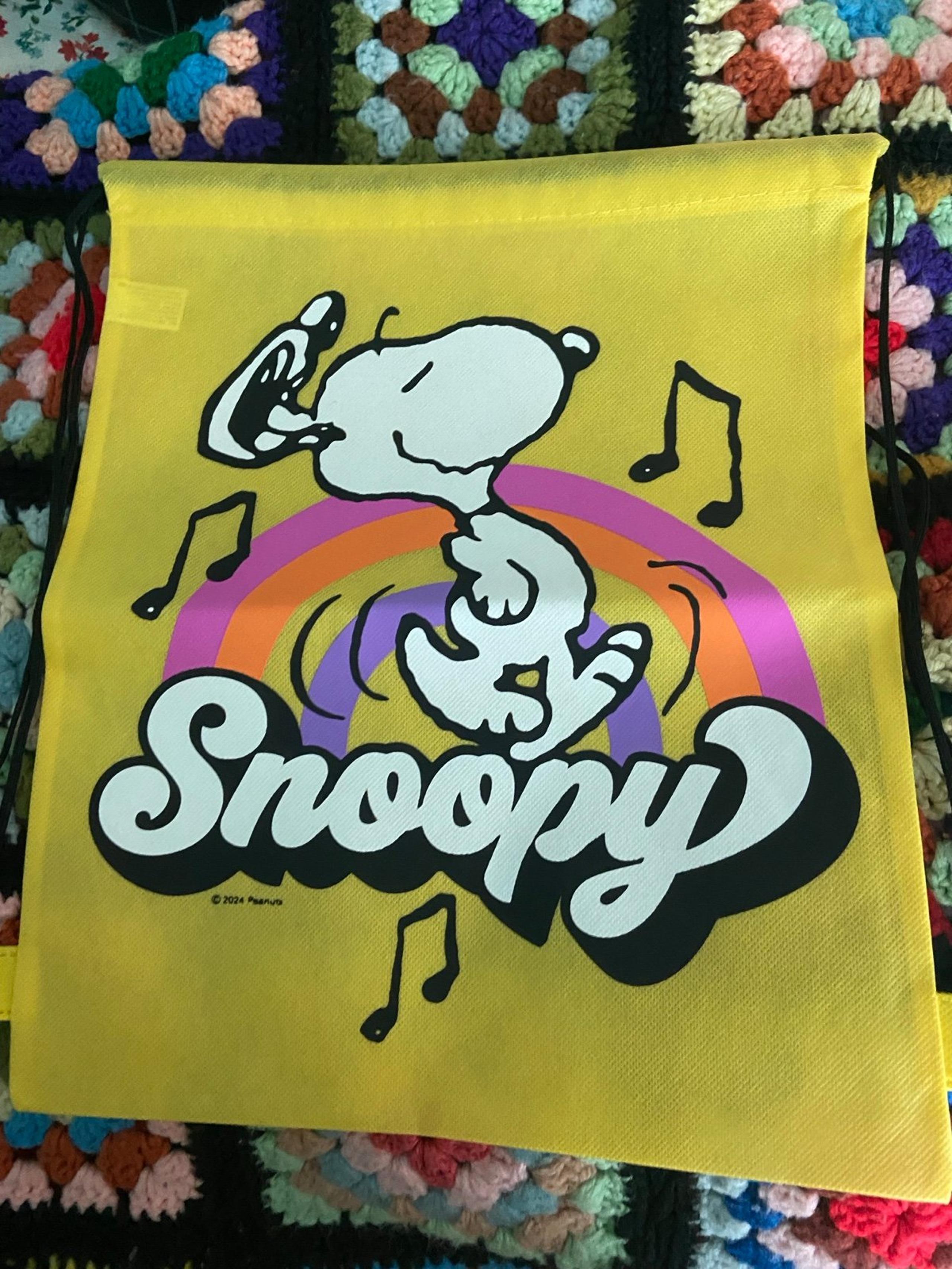Snoopy Backpack Drawstring Bag, NEW