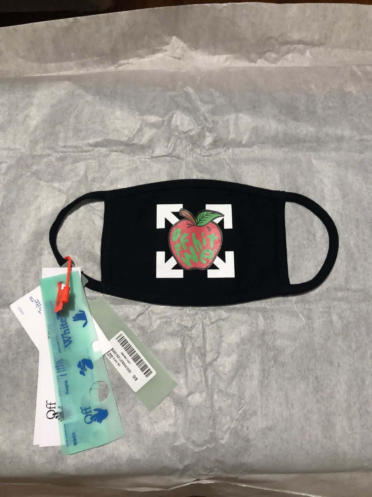 OFF WHITE APPLE MASK