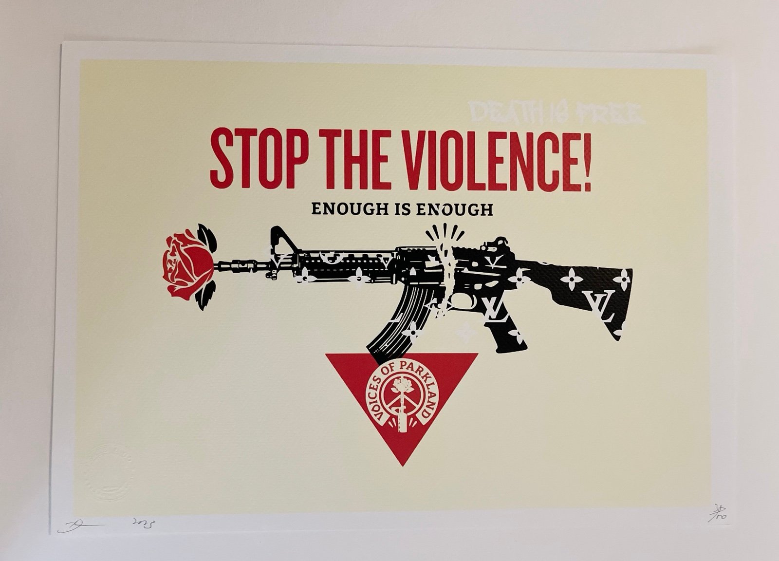 School Safety, Gun Control DEATH NYC Hand Signed Limited Edition, With COA
