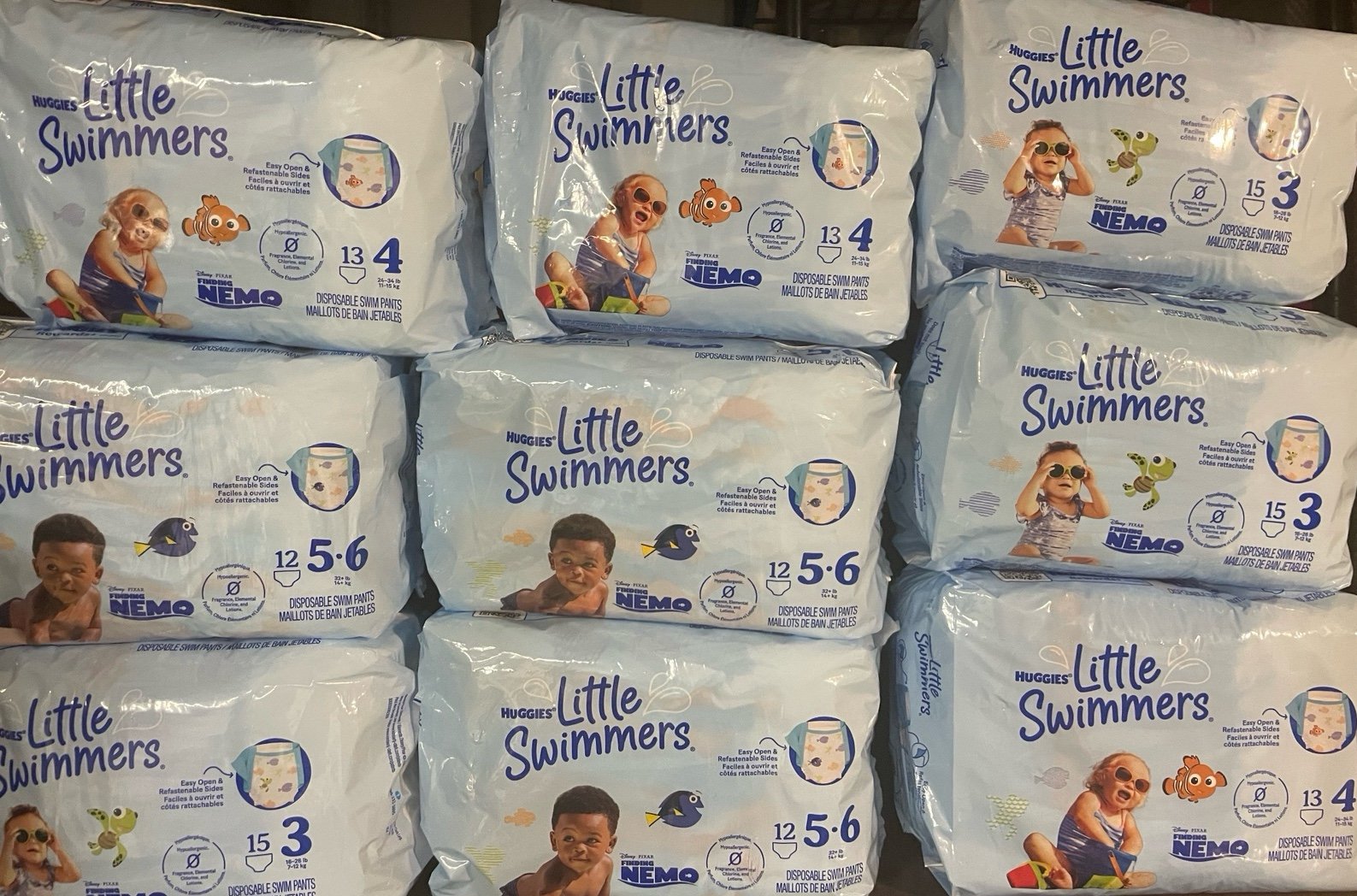 Little Swimmers Huggies Seim Diapers size 3,4,5,6Nemo NEW