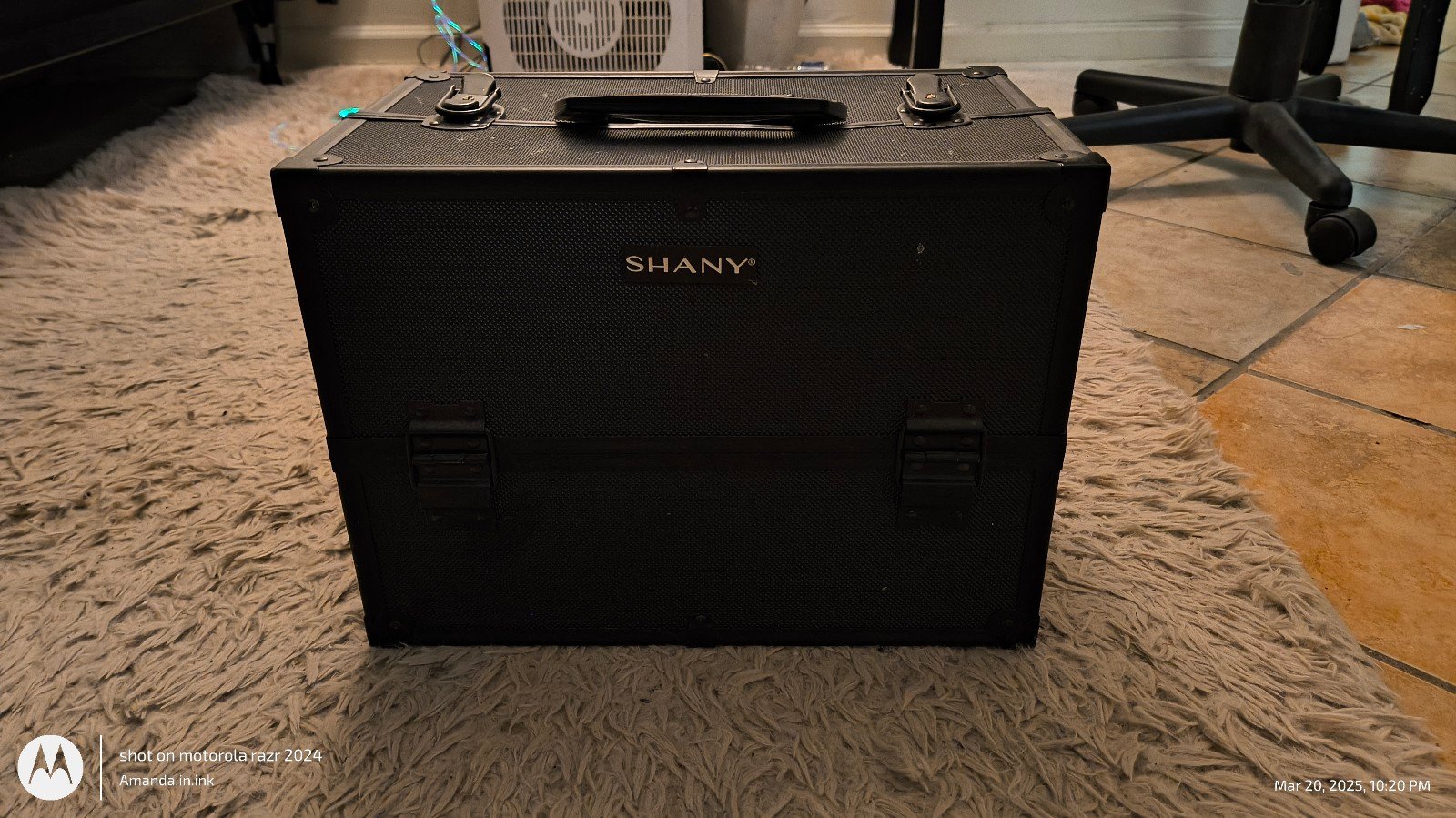 Shany makeup train case black gently used
