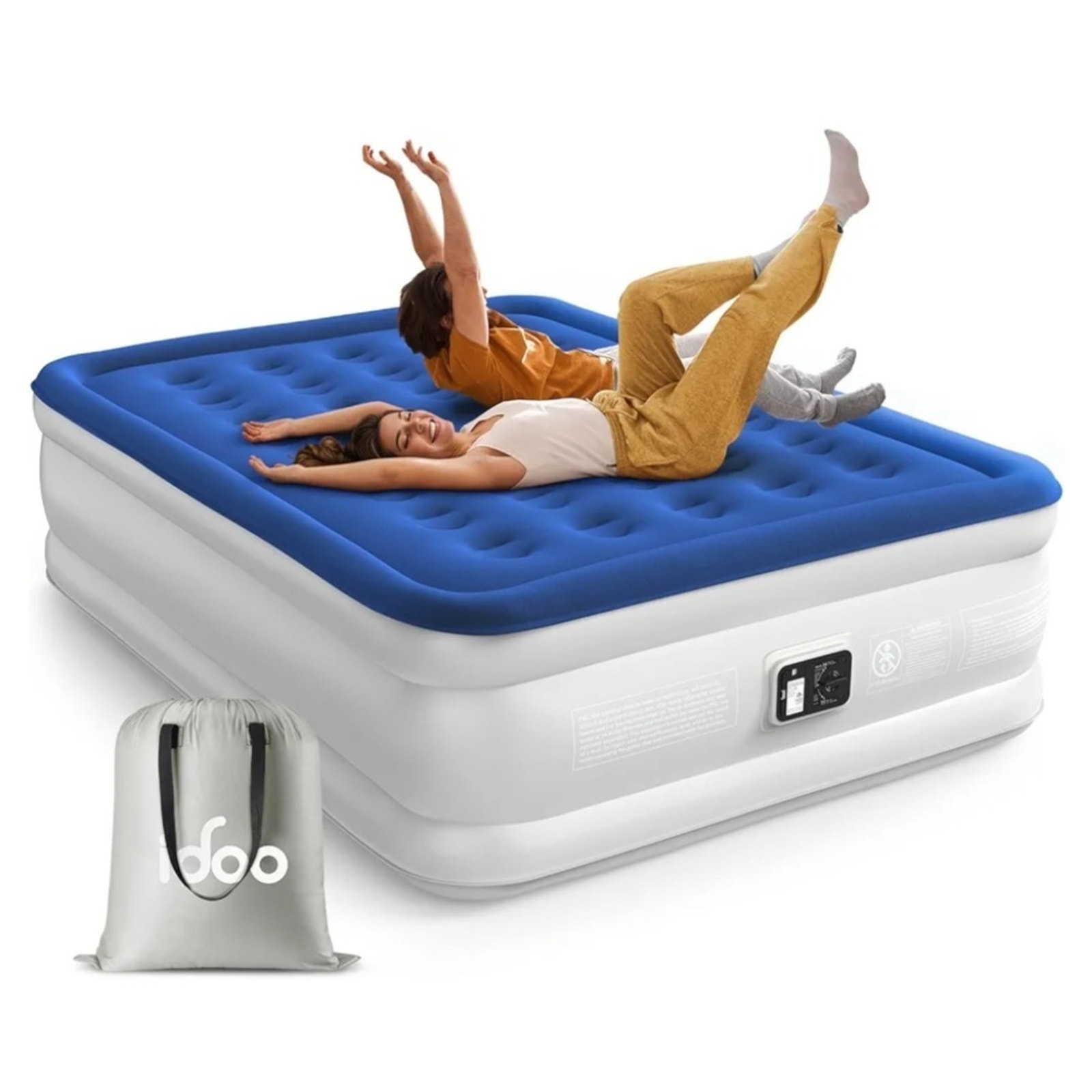 Air Mattress Queen Size, Built-In Pump, 16 Tall, Supports 650 Lbs By iDoo