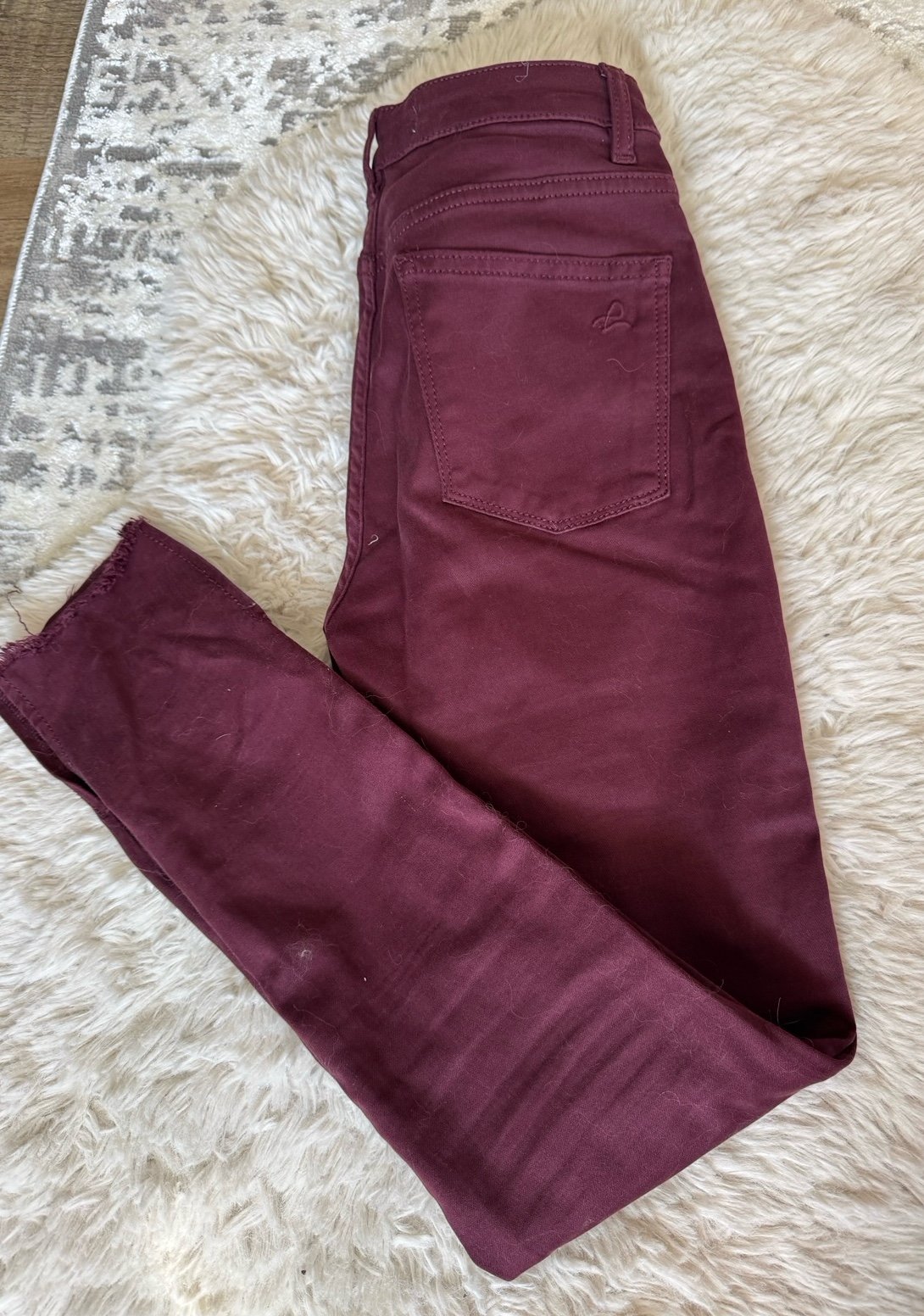DL1961 Chrissy Trimtone Skinny Jeans burgundy
